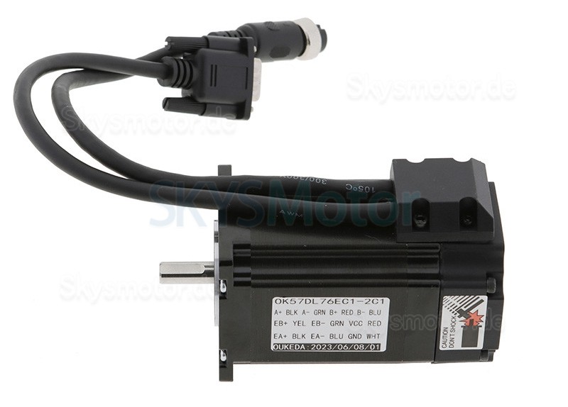 OUKEDA Nema 23 Closed Loop Schrittmotor Kit OK57DL76EC1-2C1+OK2D60BH 2,0 Nm 1,8 Grad mit OK2D60BH-Treiber